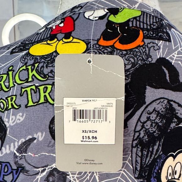 Disney Halloween Mickey Mouse Scrub Top - Picture 6 of 6